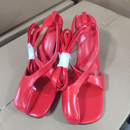 Round Head Chunky Heel High