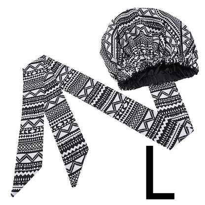 Printed Satin Home Streamer Headscarf Hat