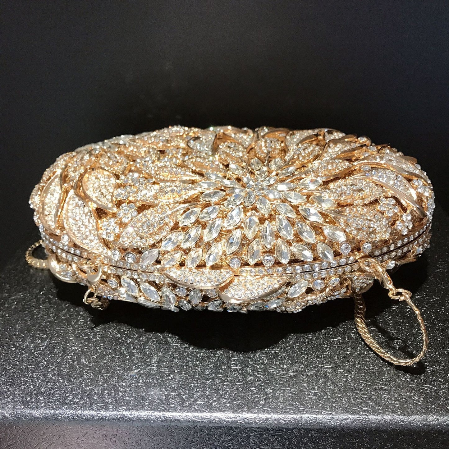 Leaf Flower Inlaid Daimond Bag