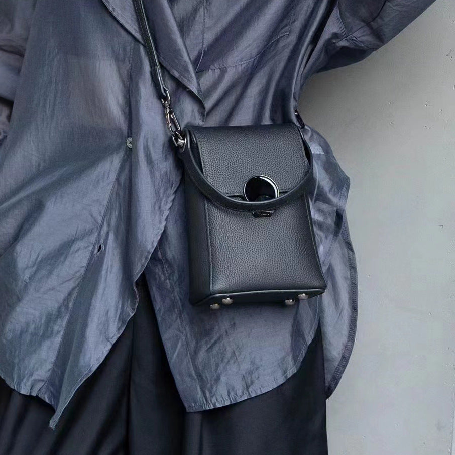 Genuine Leather Mobile Phone Korean Style Fashion Crossbody