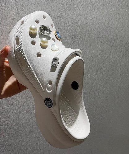 Hole Shoes Button Flower