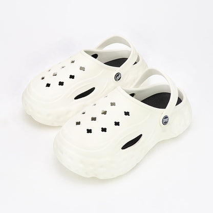 New Internet Celebrity Poop Feeling Closed-toe Slippers Women's Outdoor Hole Shoes Summer Thick Bottom Increased Beach Sandals