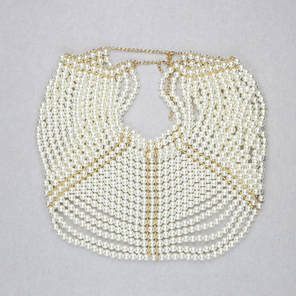 High Quality Elegant Pearl Shawl Necklace