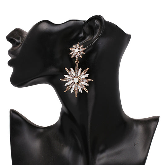 Vintage Metal Glass Rhinestone Studs