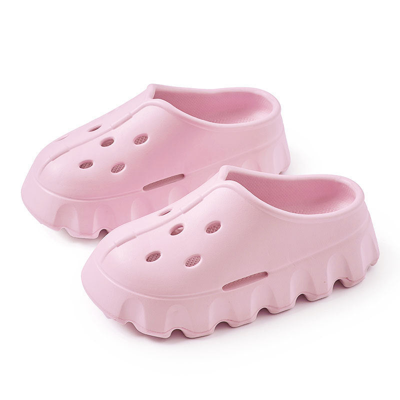 Women's Fashion Outer Wear Thick Bottom Hole Slippers