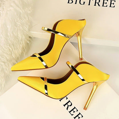 Women's Stiletto Single Shoes Back Empty Sandals