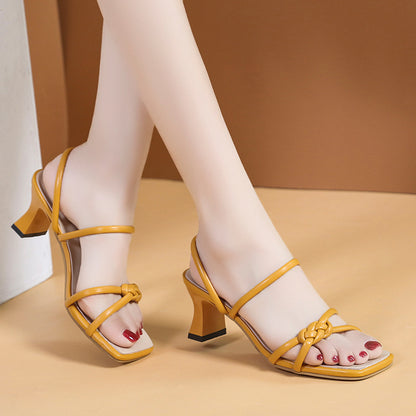 European And American Fish Mouth Thick Heel High Heels Women Sandals