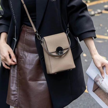 Genuine Leather Mobile Phone Korean Style Fashion Crossbody