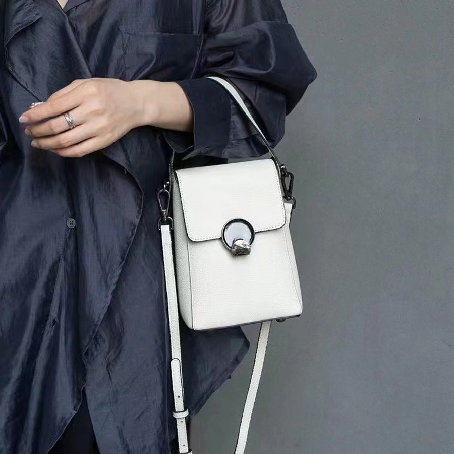 Genuine Leather Mobile Phone Korean Style Fashion Crossbody