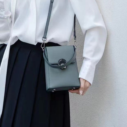Genuine Leather Mobile Phone Korean Style Fashion Crossbody