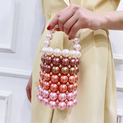 Women's Acrylic Dyed Handmade Beaded Handbag