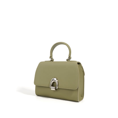 Women's Simple Textured Commuter's All-matching Casual Cowhide Handbag