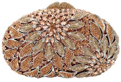 Leaf Flower Inlaid Daimond Bag