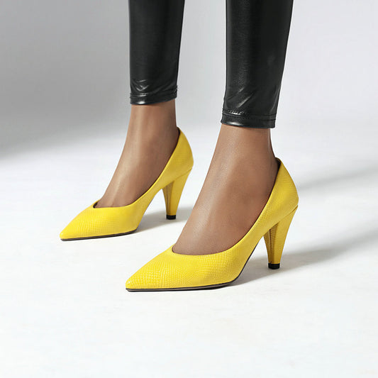 Cone-shaped Pointed Heels