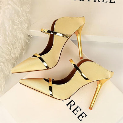 Women's Stiletto Single Shoes Back Empty Sandals