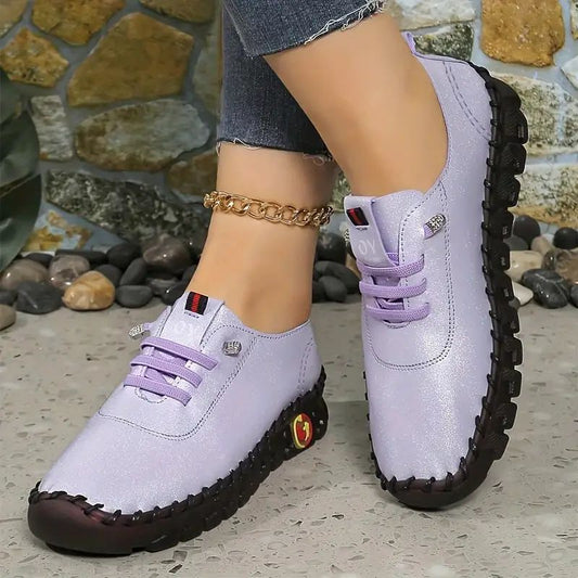 Beef Tendon Soft Bottom Mom Shoes Women's Plus Size Handmade Stitching