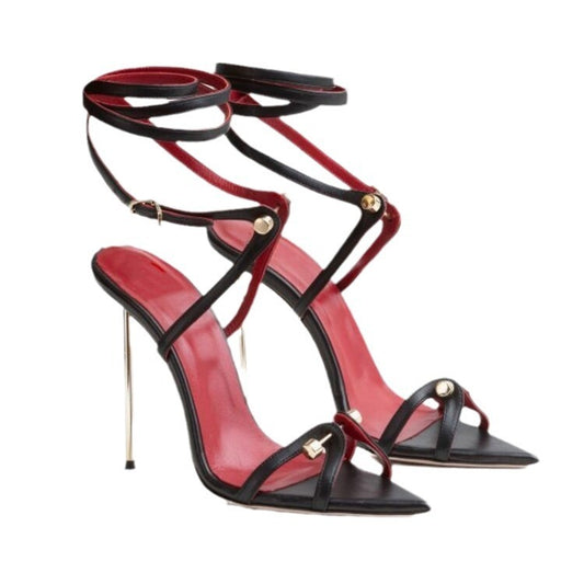 Pointed-toe Metal Heel