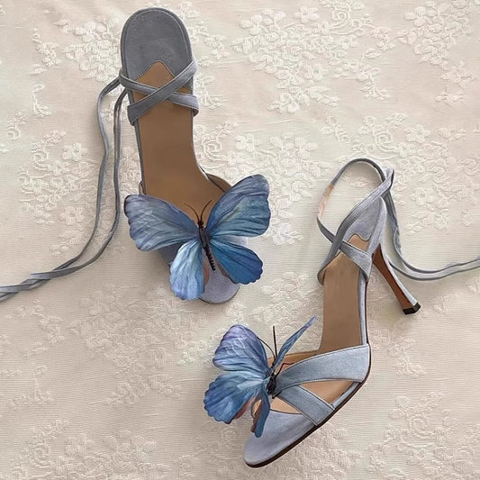 Butterfly Cross Strap Open Toe Sandals